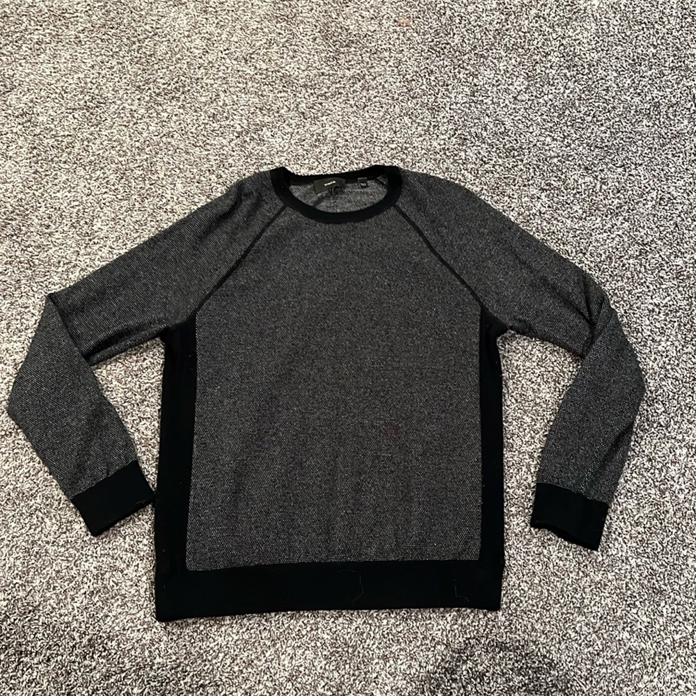 Vince Birdseye Wool & Cotton-Blend Raglan Sweater - Large